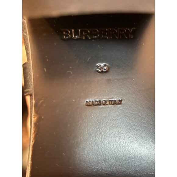 BURBERRY Pryle House Check & Leather Ankle Boots Color Black Arch - Picture 7 of 8